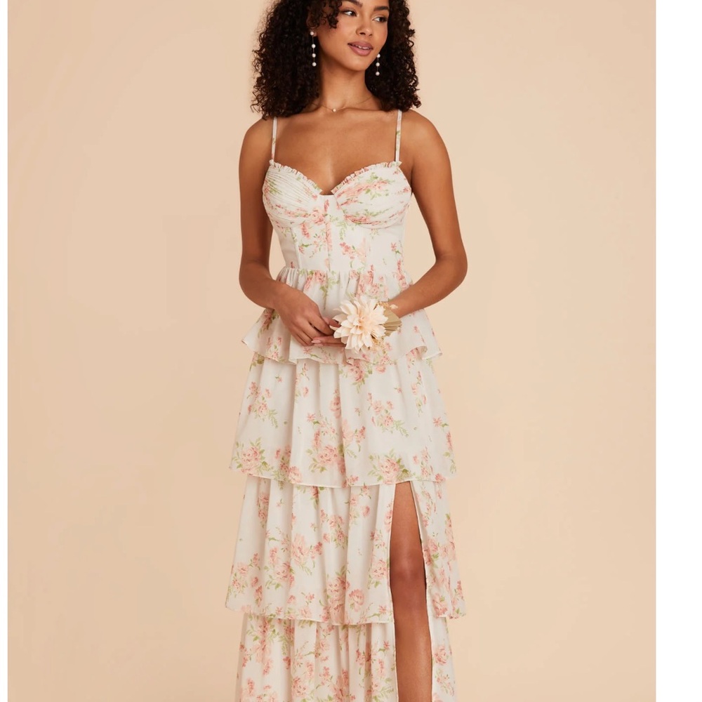 NWT Birdy Grey Lola Dress Chiffon Whimsical Blooms Size M